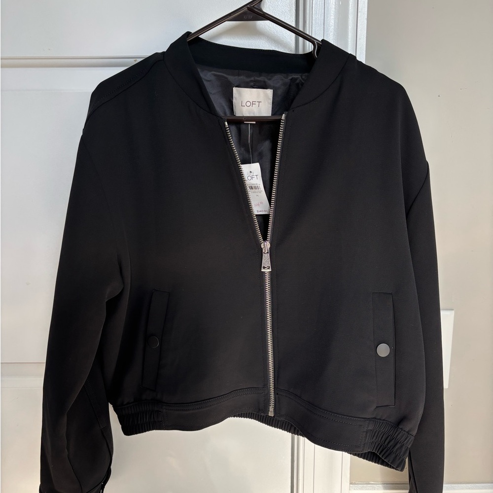 LOFT Women's Black Bomber Jacket